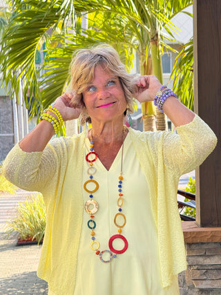 LULU-B CLEAR YELLOW MESH WRAP LULU-B