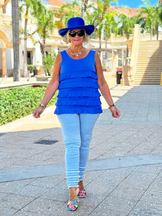 LULU-B LIGHT DENIM SOUTH BEACH ANKLE PANT LULU-B