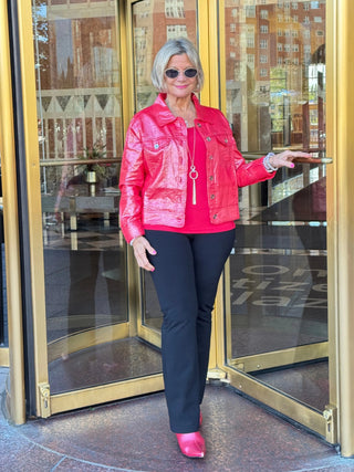 Red Metallic Jacket Cathys Place