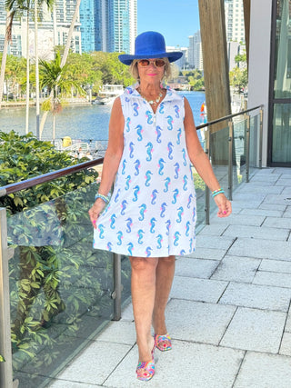 LULU B SHORELINE CHARM ZIPPER SWING DRESS LULU-B