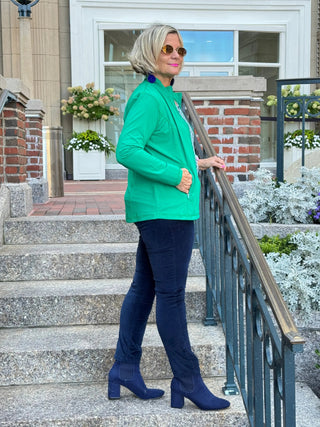 Lulu B Full Emerald Green Zipper Jacket LULU-B