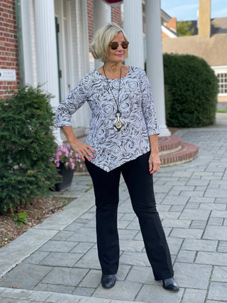ELEGANT EXPRESSIONS ASYMMETRIC TOP LULU-B