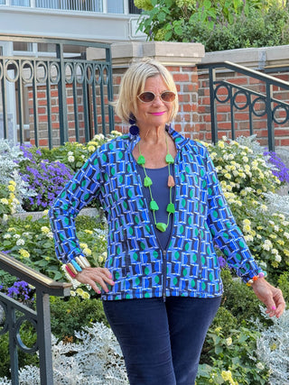 Lulu B Seaport Geo Full Zipper Jacket LULU-B