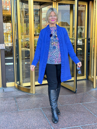 LULU-B ROUGED SAPPHIRE ROUGED CARDIGAN LULU-B