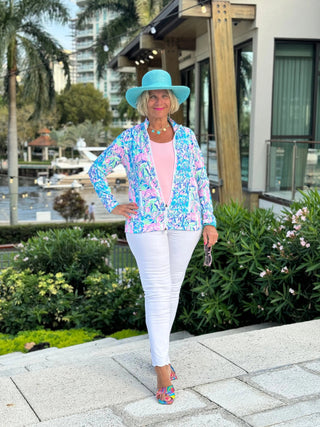 SPLASH OF PINK  FULL ZIPPER LULU-B