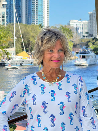 LULU B SHORELINE CHARM ASYMMETRIC TOP LULU-B