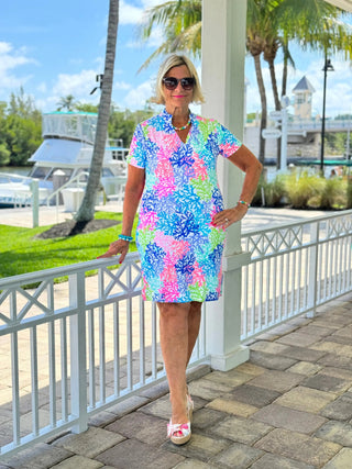 SALINA REEF SHORT SLEEVE DRESS LULU-B
