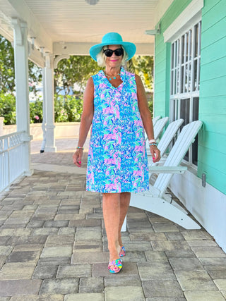 SPLASH OF PINK  RUFFLE DRESS LULU-B