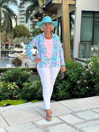 SPLASH OF PINK  FULL ZIPPER LULU-B