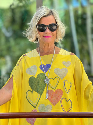 SWAROVSKI CRYSTAL YELLOW  HEART TOP KOKOMO