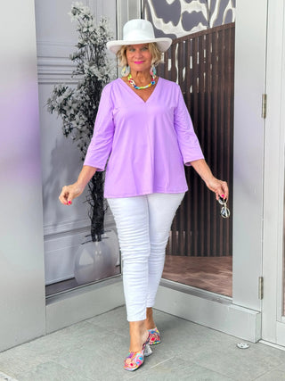TAILORED V LILAC SLEEVE LULU-B
