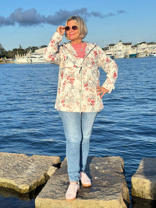 Women's New Englander® Floral Printed Rain Jacket CHARLES RIVER RAIN APPAREL