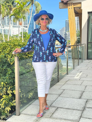 LULU B MIDNIGHT REEF FULL ZIPPER JACKET LULU-B