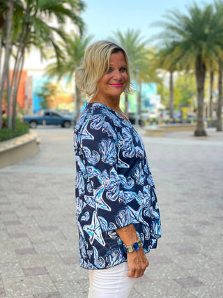 NAVY STARFISH TUNIC - Cathys Place
