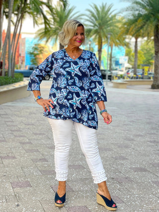 NAVY STARFISH TUNIC - Cathys Place