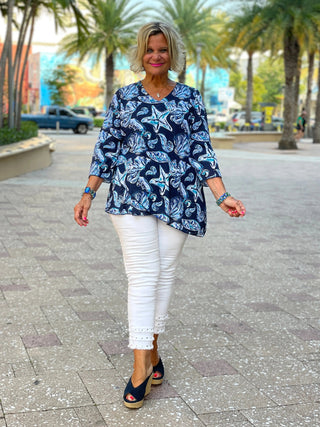 NAVY STARFISH TUNIC - Cathys Place