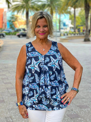 NAVY STARFISH TANK - Cathys Place