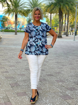 NAVY STARFISH SHORT SLEEVE - Cathys Place