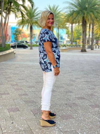 NAVY STARFISH SHORT SLEEVE - Cathys Place