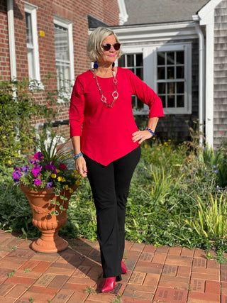 LULU-CRIMSON ASYMMETRIC TOP LULU-B