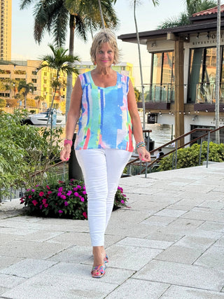 ETHYL  OCEAN SPLASH TANK ETHYL JEANS