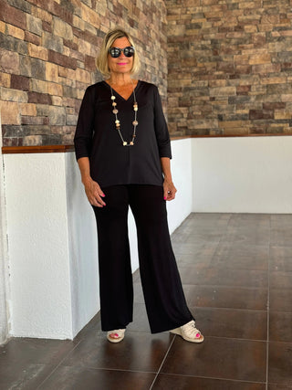 FANCY BLACK PALAZZO Cathys Place
