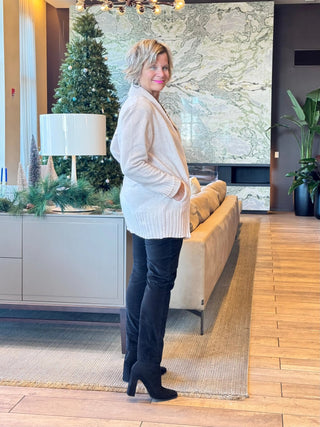 LULU-B BLUSH CHENILLE CARDIGAN LULU-B