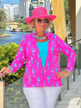 LULU B SEAHORSE BAY FULL ZIPPER JACKET LULU-B