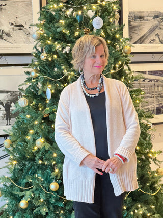 LULU-B BLUSH CHENILLE CARDIGAN LULU-B