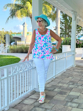 PINK PETALS CHA CHA TANK LULU-B