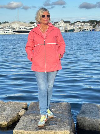 Women's New Englander® Rain Jacket Peach Cathys Place