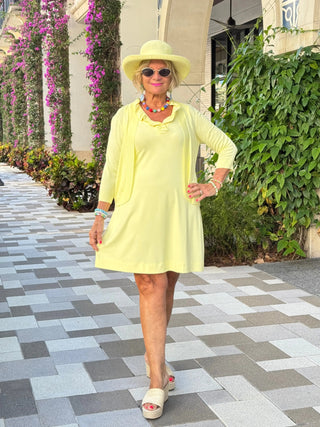 LULU-B SOLID SUNSHINE RUFFLE DRESS LULU-B