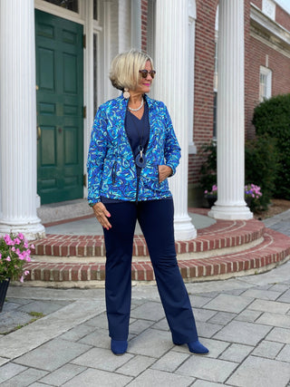 FANTASIA  BLUE FULL ZIPPER JACKET LULU-B
