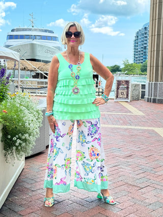TROPICAL TURTLE PALAZZO CATHYS RESORTWEAR