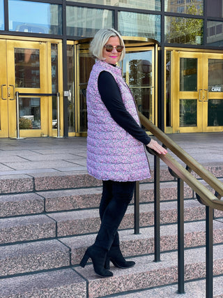 AUBREY PINK PUFFER VEST LULU-B