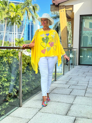 SWAROVSKI CRYSTAL YELLOW  HEART TOP KOKOMO