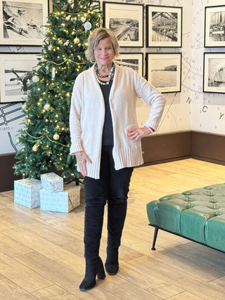 LULU-B BLUSH CHENILLE CARDIGAN LULU-B