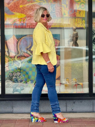 SOUTH BEACH DENIM YELLOW JACKET ETHYL JEANS