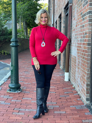 BASE LAYER TURTLE NECK RED - Cathys Place