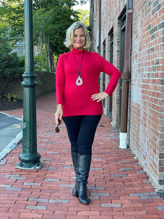 BASE LAYER TURTLE NECK RED - Cathys Place