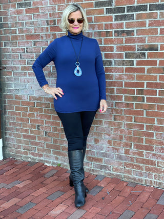 BASE LAYER TURTLE NECK BLUE - Cathys Place