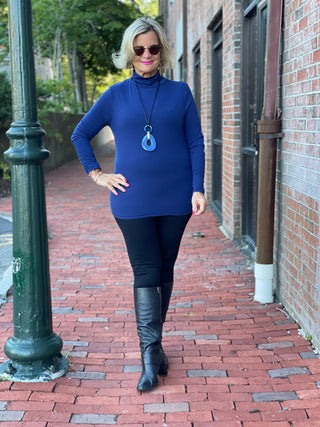 BASE LAYER TURTLE NECK BLUE - Cathys Place
