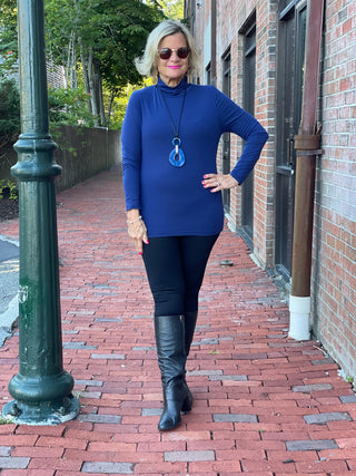 BASE LAYER TURTLE NECK BLUE - Cathys Place