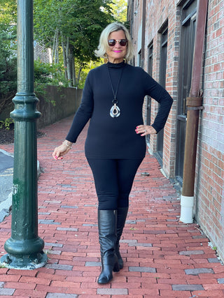 BASE LAYER BLACK TURTLE NECK - Cathys Place
