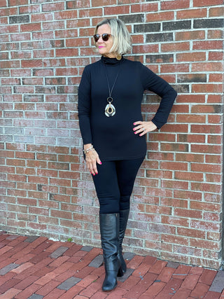 BASE LAYER BLACK TURTLE NECK - Cathys Place