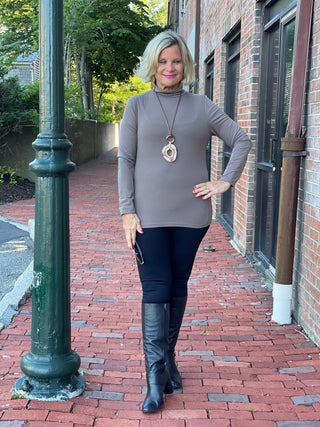 BASE LAYER TURTLE NECK SLATE - Cathys Place