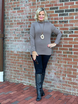 BASE LAYER TURTLE NECK SLATE - Cathys Place