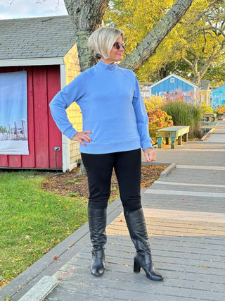 MOCK NECK CLEAR PERI TOP LULU-B
