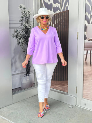 TAILORED V LILAC SLEEVE LULU-B