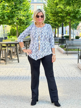 LULU-B WINTER WHITE ASYMMETRIC TOP LULU-B